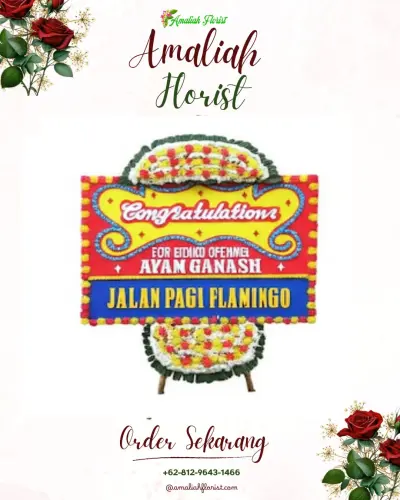 Bunga Papan Congratulation di Rumah Duka Bahagia Makassar